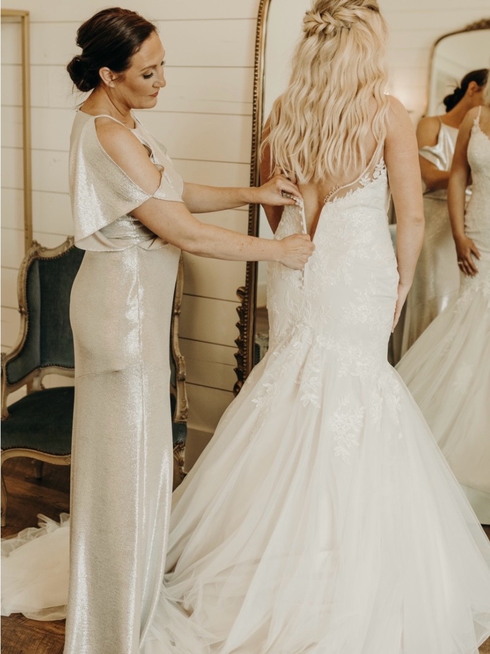 Lauren Ralph Lauren Shimmery Rose Gold Maxi Dress - Picture 3 of 3